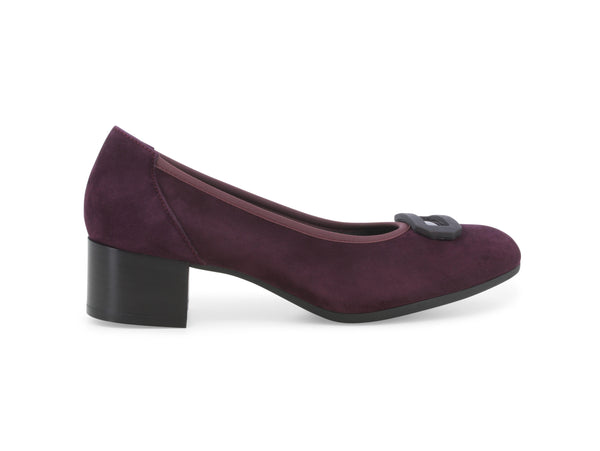 Melluso Décolleté Made in Italy Tacco Medio Tomaia Camoscio Bordeaux X5318W-244677